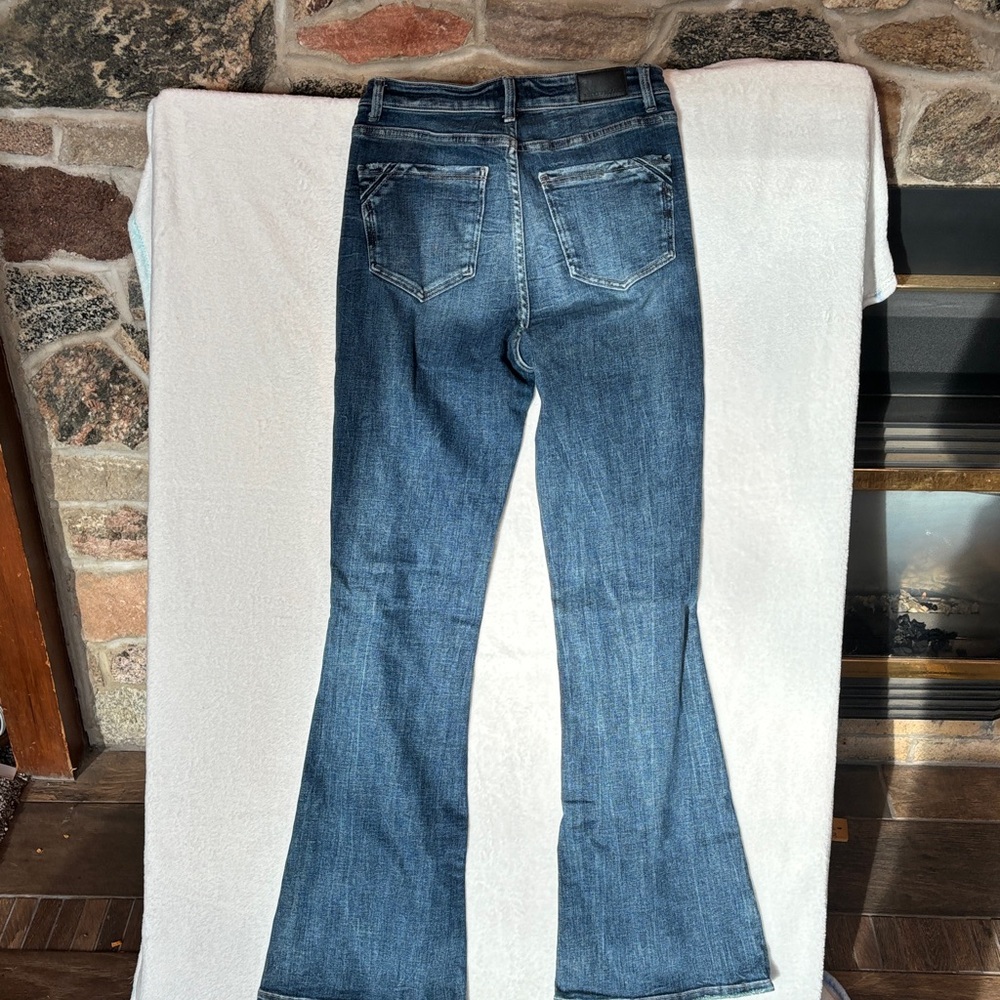 Buckle Black Fit #35 Distressed Blue Flare Jeans - Picture 5 of 5